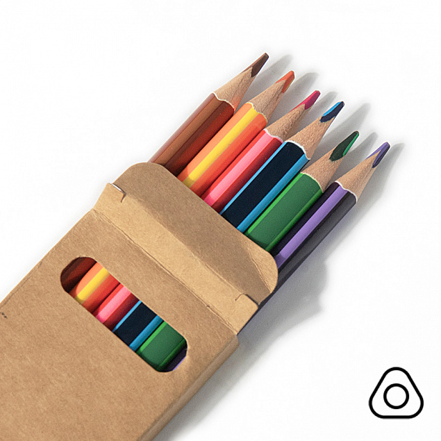 Набор цветных карандашей двухцветных MERIDIAN, 6шт./12 цветов с логотипом в Самаре заказать по выгодной цене в кибермаркете AvroraStore