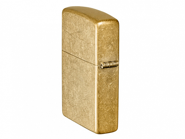 Зажигалка ZIPPO Classic с покрытием Tumbled Brass с логотипом в Самаре заказать по выгодной цене в кибермаркете AvroraStore