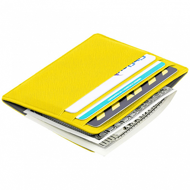 Чехол для карточек Devon, желтый с логотипом в Самаре заказать по выгодной цене в кибермаркете AvroraStore