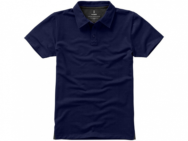 Рубашка поло Markham мужская, темно-синий/антрацит с логотипом в Самаре заказать по выгодной цене в кибермаркете AvroraStore