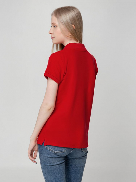 Рубашка поло женская Virma Lady, красная с логотипом в Самаре заказать по выгодной цене в кибермаркете AvroraStore