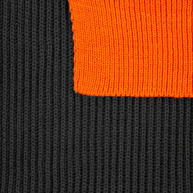 Шарф Snappy, темно-серый с оранжевым с логотипом в Самаре заказать по выгодной цене в кибермаркете AvroraStore