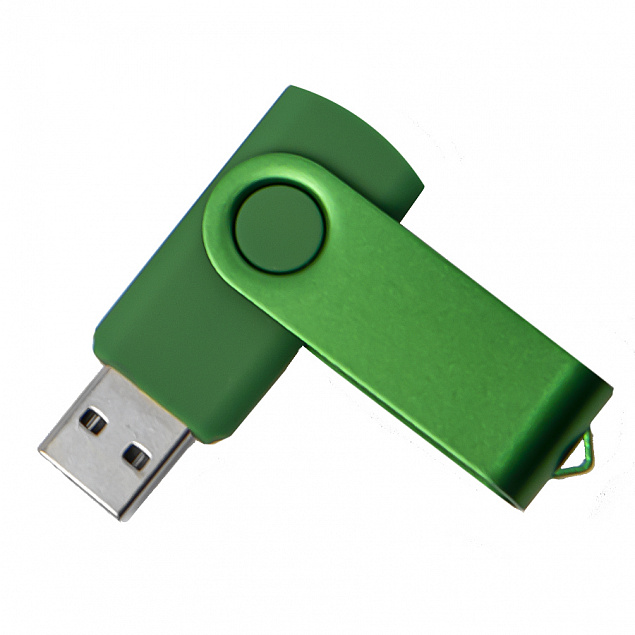 USB flash-карта DOT (16Гб), зеленый, 5,8х2х1,1см, пластик, металл с логотипом в Самаре заказать по выгодной цене в кибермаркете AvroraStore