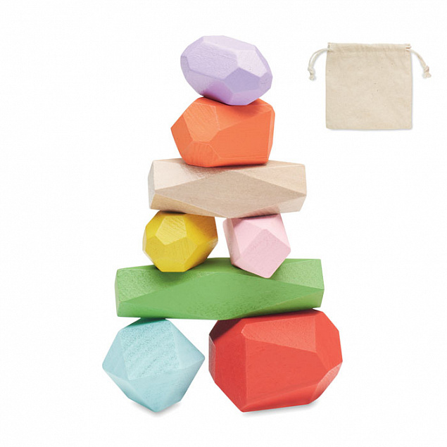 8 деревянных камней в мешочке с логотипом в Самаре заказать по выгодной цене в кибермаркете AvroraStore