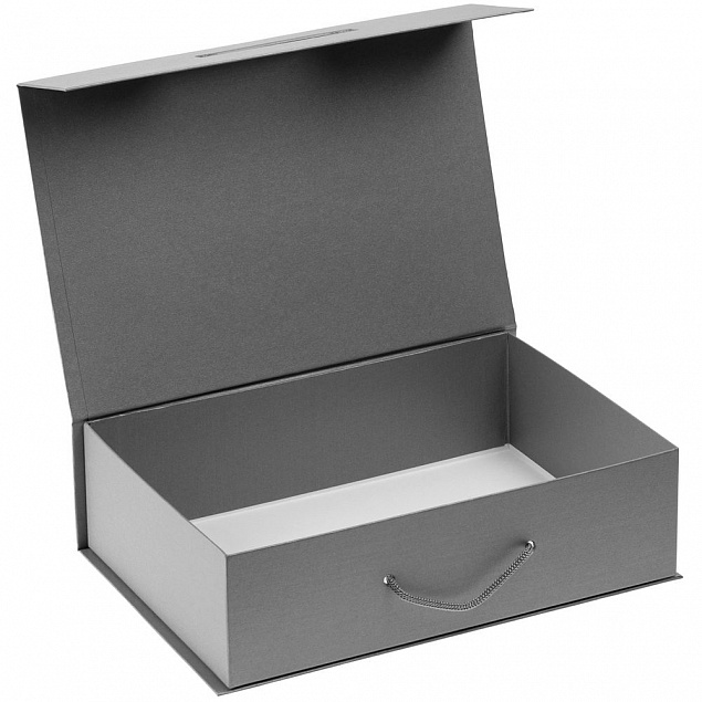 Коробка Case, подарочная, серебристая с логотипом в Самаре заказать по выгодной цене в кибермаркете AvroraStore