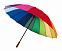 16-панельный зонт-трость RAINBOW SKY, радужный с логотипом в Самаре заказать по выгодной цене в кибермаркете AvroraStore