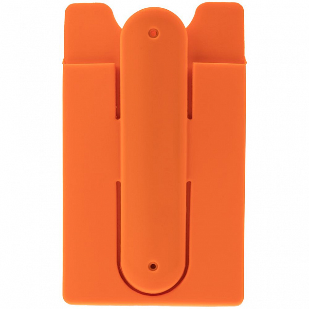 Чехол для карты на телефон Carver, оранжевый с логотипом в Самаре заказать по выгодной цене в кибермаркете AvroraStore