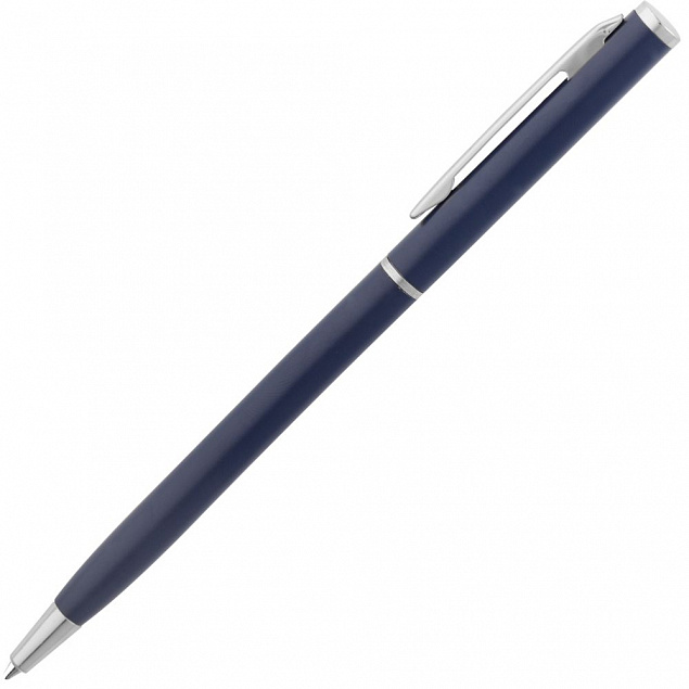 Ручка шариковая Hotel Chrome, ver.2, синяя с логотипом в Самаре заказать по выгодной цене в кибермаркете AvroraStore