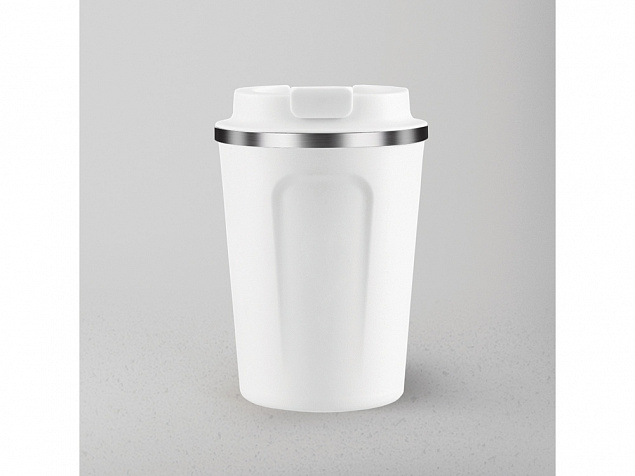 Термокружка CAFÉ COMPACT, 380 мл, белый с логотипом в Самаре заказать по выгодной цене в кибермаркете AvroraStore