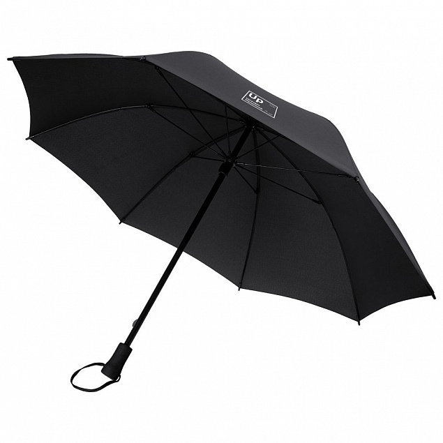 Зонт-трость «Разделение труда. Управгений», черный с логотипом в Самаре заказать по выгодной цене в кибермаркете AvroraStore