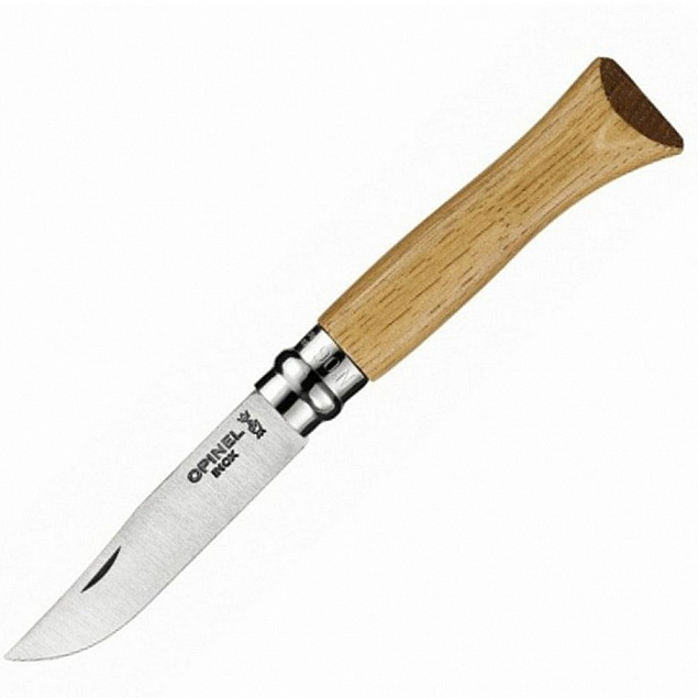 Нож Opinel № 6, дуб с логотипом в Самаре заказать по выгодной цене в кибермаркете AvroraStore