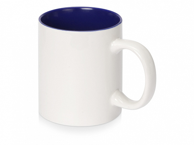 Кружка Sublime Color XL для сублимации 440мл, белый/синий с логотипом в Самаре заказать по выгодной цене в кибермаркете AvroraStore