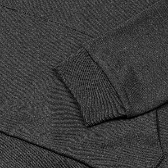 Толстовка с капюшоном унисекс Hoodie, серый меланж (антрацит) с логотипом в Самаре заказать по выгодной цене в кибермаркете AvroraStore