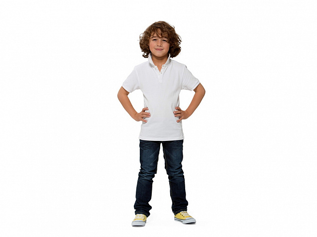 Рубашка поло "Calgary" детская с логотипом в Самаре заказать по выгодной цене в кибермаркете AvroraStore