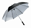 Зонт-трость из стекловолокна JOKERR, черный, серебристый с логотипом в Самаре заказать по выгодной цене в кибермаркете AvroraStore
