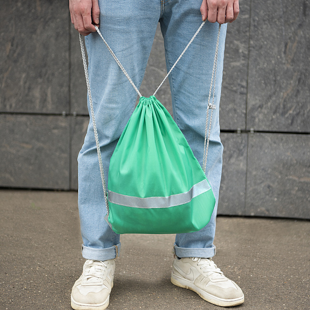 Рюкзак мешок RAY со светоотражающей полосой с логотипом в Самаре заказать по выгодной цене в кибермаркете AvroraStore