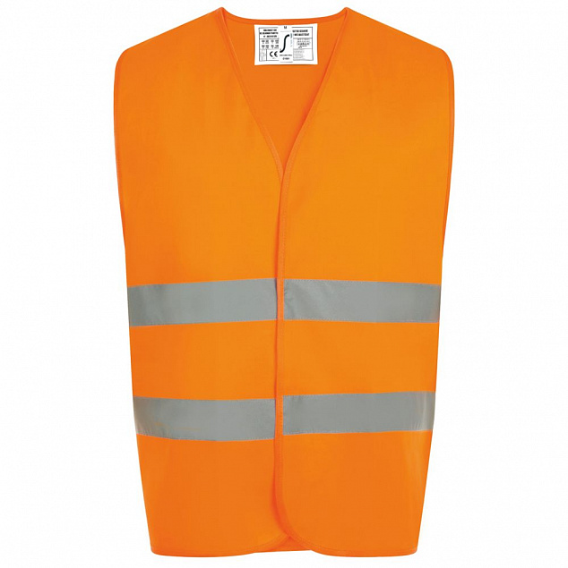 Жилет светоотражающий SECURE PRO, оранжевый неон с логотипом в Самаре заказать по выгодной цене в кибермаркете AvroraStore