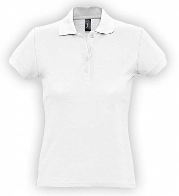 Рубашка поло женская PASSION 170, белая с логотипом в Самаре заказать по выгодной цене в кибермаркете AvroraStore