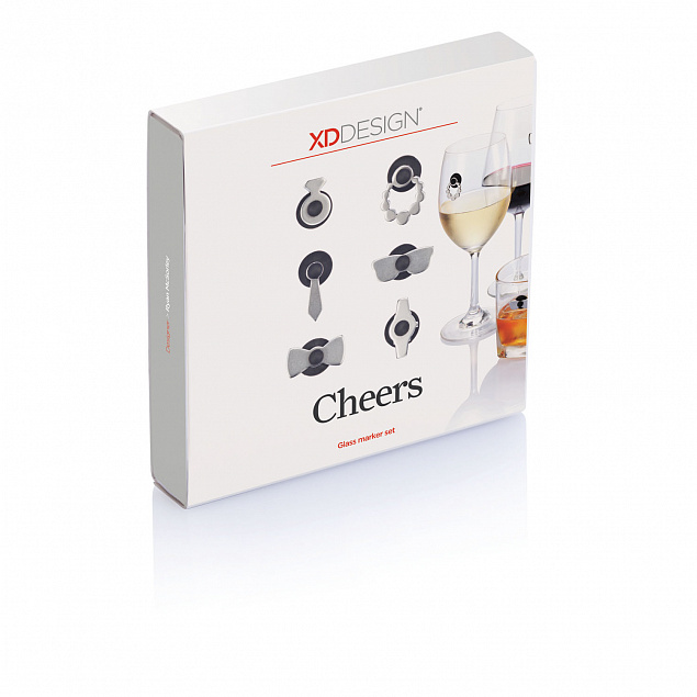 Набор маркеров для бокалов Cheers с логотипом в Самаре заказать по выгодной цене в кибермаркете AvroraStore