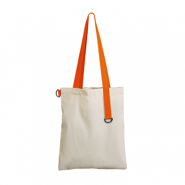 Шоппер Superbag (неокрашенный с оранжевым) с логотипом в Самаре заказать по выгодной цене в кибермаркете AvroraStore