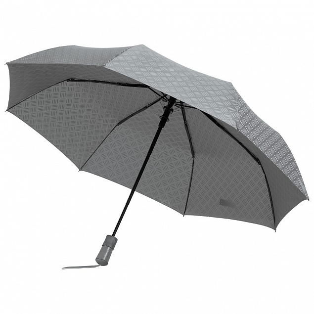Зонт складной Hard Work, серый с логотипом в Самаре заказать по выгодной цене в кибермаркете AvroraStore