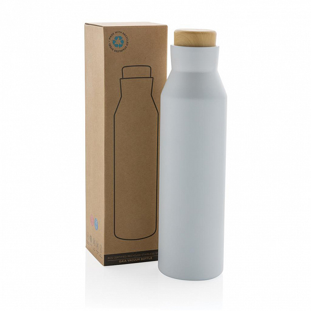 Вакуумная бутылка Gaia из переработанной нержавеющей стали RCS, 600 мл с логотипом в Самаре заказать по выгодной цене в кибермаркете AvroraStore