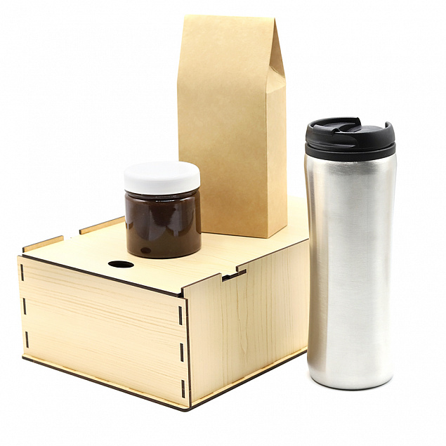 Подарочный набор Ирвин, серебристый (черный чай, мед с фундуком и какао) с логотипом в Самаре заказать по выгодной цене в кибермаркете AvroraStore