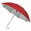 Зонт-трость SILVER, пластиковая ручка, полуавтомат с логотипом в Самаре заказать по выгодной цене в кибермаркете AvroraStore