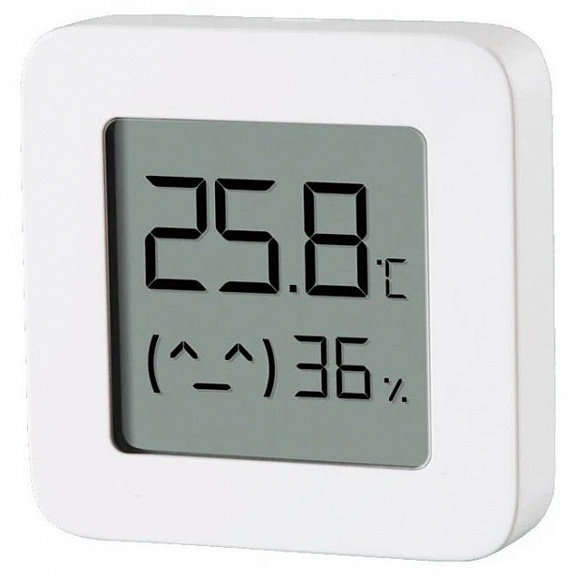 Датчик температуры и влажности Mi Temperature and Humidity Monitor 2, белый с логотипом в Самаре заказать по выгодной цене в кибермаркете AvroraStore
