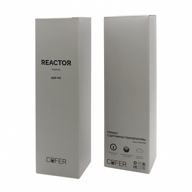 Термос Reactor металлик с датчиком температуры  (стальной) с логотипом в Самаре заказать по выгодной цене в кибермаркете AvroraStore