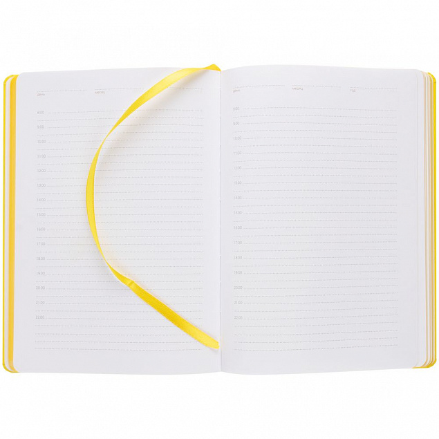 Ежедневник New Factor, недатированный, желтый с логотипом в Самаре заказать по выгодной цене в кибермаркете AvroraStore