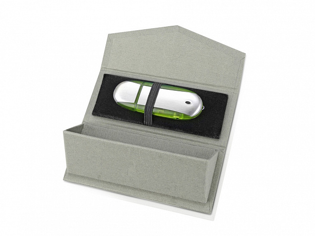 Подарочная коробка для флеш-карт треугольная, серый с логотипом в Самаре заказать по выгодной цене в кибермаркете AvroraStore