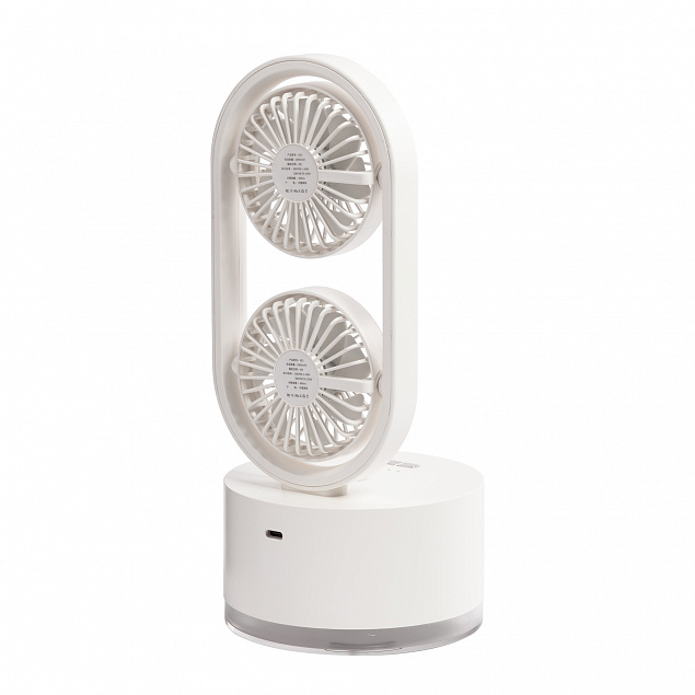 Портативный увлажнитель воздуха "Smart Wind" с двумя вентиляторами с логотипом в Самаре заказать по выгодной цене в кибермаркете AvroraStore