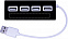 USB хаб на 4 порта с логотипом в Самаре заказать по выгодной цене в кибермаркете AvroraStore