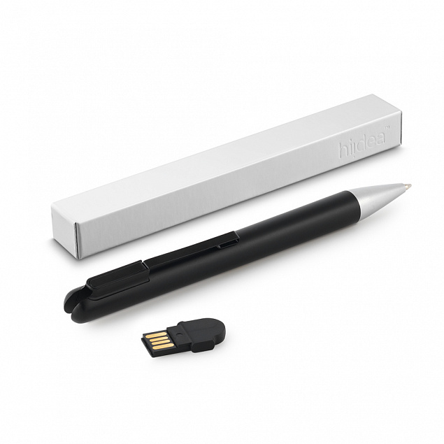 Шариковая ручка SAVERY, со встроенной памятью 4 ГБ, черная с логотипом в Самаре заказать по выгодной цене в кибермаркете AvroraStore