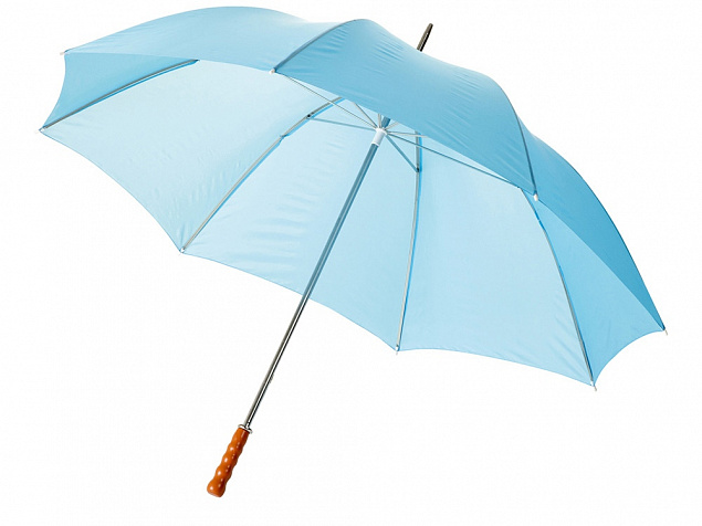 Зонт Karl 30 механический, голубой с логотипом в Самаре заказать по выгодной цене в кибермаркете AvroraStore