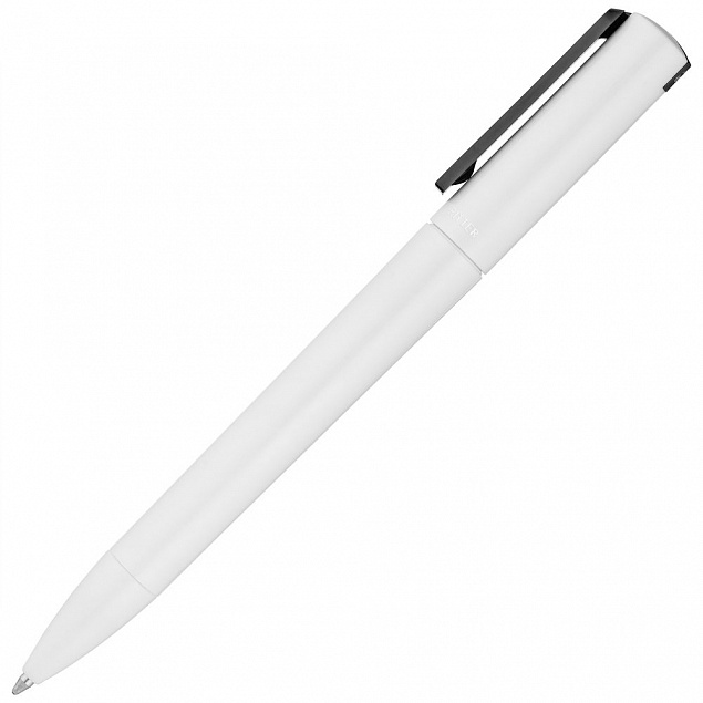 Ручка шариковая Split Neon, белая с черным с логотипом в Самаре заказать по выгодной цене в кибермаркете AvroraStore