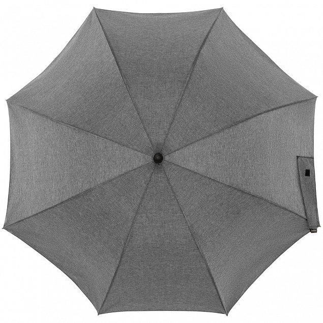 Зонт-трость rainVestment, светло-серый меланж с логотипом в Самаре заказать по выгодной цене в кибермаркете AvroraStore