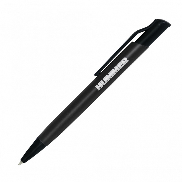 Шариковая ручка Grunge, черная с логотипом в Самаре заказать по выгодной цене в кибермаркете AvroraStore