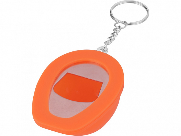 Брелок-открывалка Каска, оранжевый с логотипом в Самаре заказать по выгодной цене в кибермаркете AvroraStore