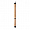Ручка шариковая из бамбука и пл с логотипом в Самаре заказать по выгодной цене в кибермаркете AvroraStore