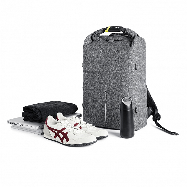 Рюкзак Urban с защитой от карманников, серый с логотипом в Самаре заказать по выгодной цене в кибермаркете AvroraStore