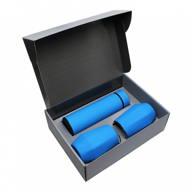 Набор Hot Box E2 софт-тач EDGE CO12s grey (голубой) с логотипом в Самаре заказать по выгодной цене в кибермаркете AvroraStore