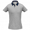 Рубашка поло мужская DNM Forward серый меланж/синий джинс с логотипом в Самаре заказать по выгодной цене в кибермаркете AvroraStore