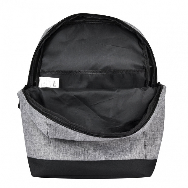 Рюкзак Boom, серый/чёрный, 43 x 30 x 13 см, 100% полиэстер  с логотипом в Самаре заказать по выгодной цене в кибермаркете AvroraStore