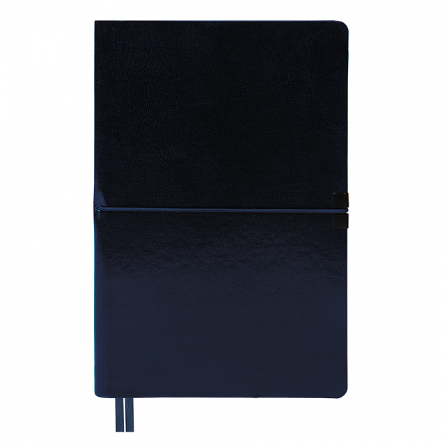 Ежедневник недатированный Save , A5, темно-синий,  рециклированная кожа, кремовый блок, подарочная с логотипом в Самаре заказать по выгодной цене в кибермаркете AvroraStore
