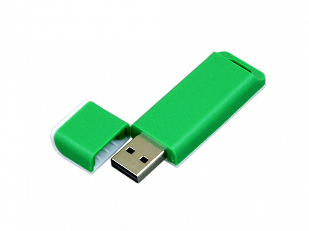 USB 3.0- флешка на 128 Гб с оригинальным двухцветным корпусом с логотипом в Самаре заказать по выгодной цене в кибермаркете AvroraStore