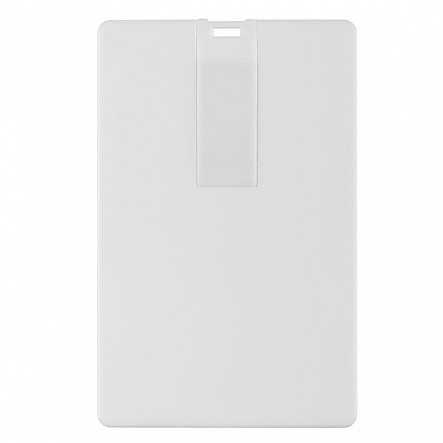 Флешка Card, 8 Гб, белая с логотипом в Самаре заказать по выгодной цене в кибермаркете AvroraStore