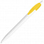 Ручка шариковая X-1 WHITE, белый/желтый непрозрачный клип, пластик с логотипом в Самаре заказать по выгодной цене в кибермаркете AvroraStore