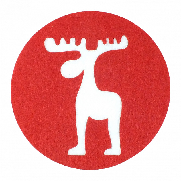 Набор подставок, дизайн с оленями с логотипом в Самаре заказать по выгодной цене в кибермаркете AvroraStore